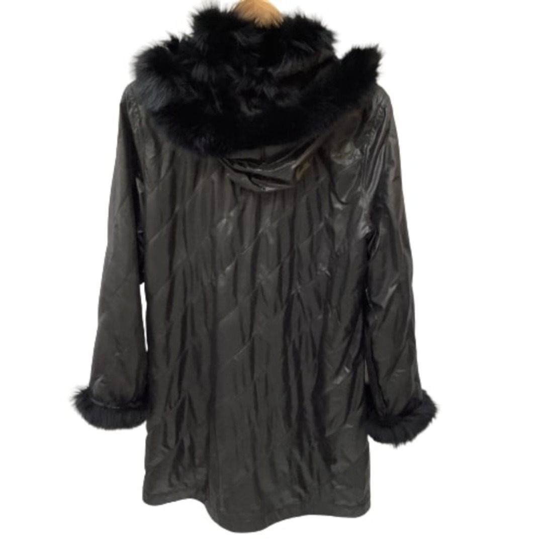 ♪♪ レディース 最高級フォックス リバーシブル 毛皮 コート  SIZE F ブラック レディースのジャケット/アウター(毛皮/ファーコート)の商品写真