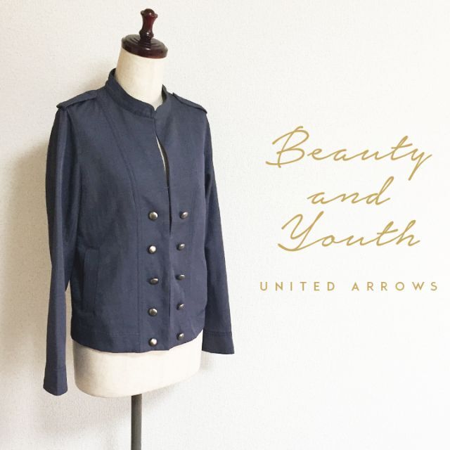 BEAUTY&YOUTH UNITED ARROWS(ビューティアンドユースユナイテッドアローズ)のBEAUTY&YOUTH☆春物スタンドカラージャケット レディースのジャケット/アウター(その他)の商品写真