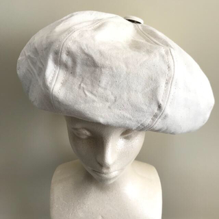 生成 コットン ベレー帽 ハンドメイド サイズ調節(ハンチング/ベレー帽)