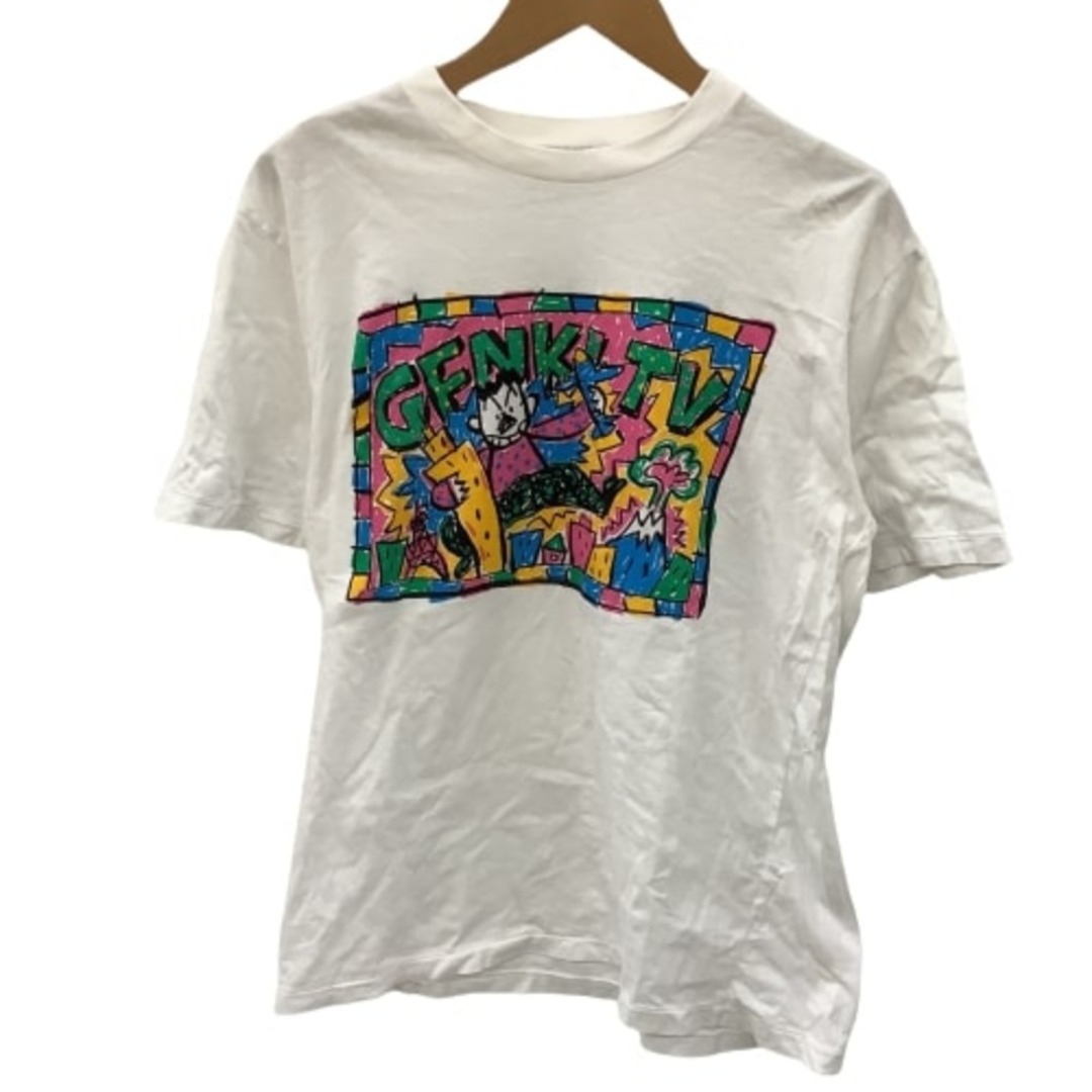 ♪♪GENKI TV Tシャツ メンズ 元気が出るテレビ SIZE L ホワイト