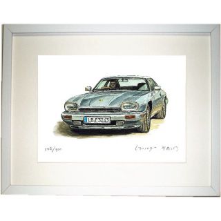 ジャガー(Jaguar)のGC-725 ジャガーXJS6限定版画サイン額装作家平右ヱ門(絵画/タペストリー)