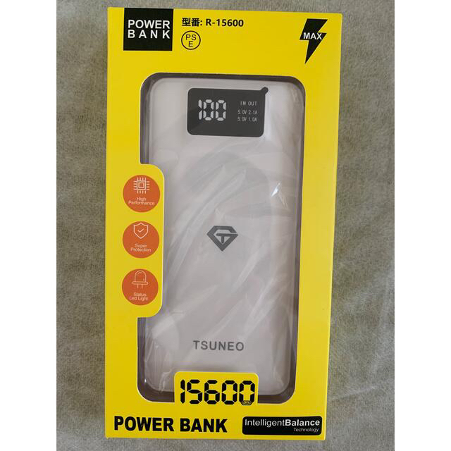 ★新品未開封★PSEマーク付　TSUNEOモバイルバッテリー 15600mAh スマホ/家電/カメラのスマートフォン/携帯電話(バッテリー/充電器)の商品写真