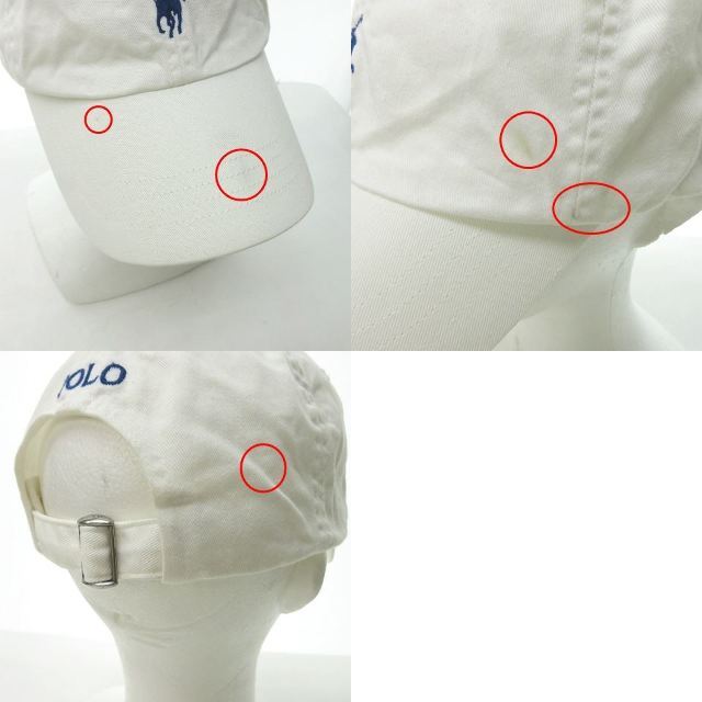 POLO RALPH LAUREN(ポロラルフローレン)のポロ バイ ラルフローレン ポニー 刺繍 キャップ 帽子 ロゴ コットン 白 レディースの帽子(キャップ)の商品写真