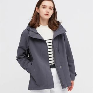 ユニクロ(UNIQLO)の美品:コットンブレンドパーカー(ナイロンジャケット)