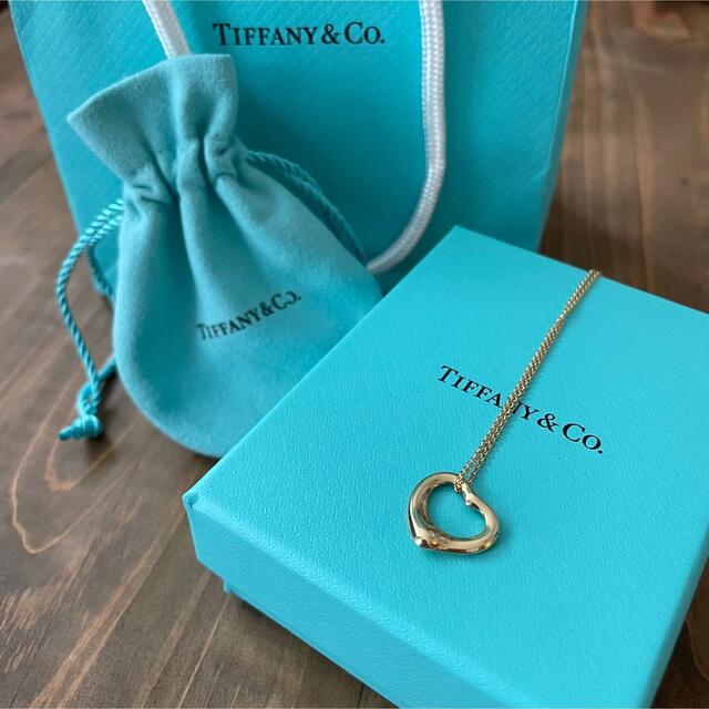 Tiffany ティファニー オープンハート ネックレス K18 ゴールド 楽天