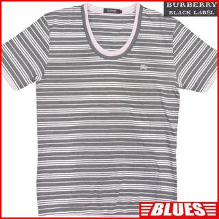 バーバリーブラックレーベル(BURBERRY BLACK LABEL)の日本製 バーバリー 廃盤 シャツ M メンズ カットソー 半袖 TY1746(Tシャツ/カットソー(半袖/袖なし))