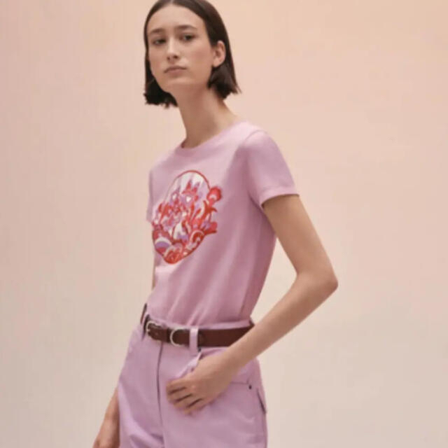Hermes 《新品》希少 レディース Tシャツ(半袖/袖なし) ピンク ...