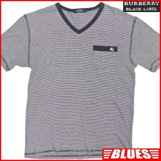 バーバリーブラックレーベル(BURBERRY BLACK LABEL)の日本製 バーバリー 廃盤 シャツ M メンズ カットソー 半袖 TY1739(Tシャツ/カットソー(半袖/袖なし))