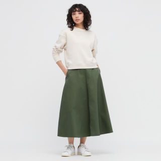 ユニクロ(UNIQLO)のUNIQLO ユニクロ　ストレッチコットンブレンドサーキュラースカート(ロングスカート)