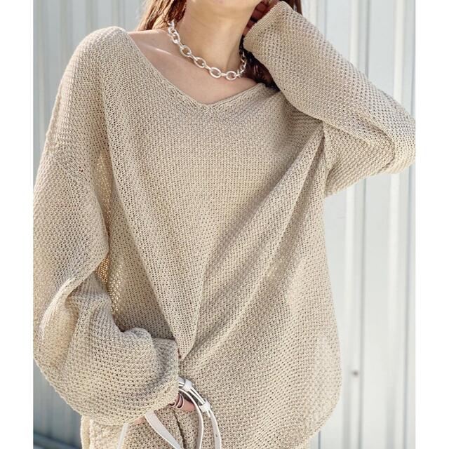 Noble/美品】ペーパーヤーン カノコ Back VPO - ニット/セーター