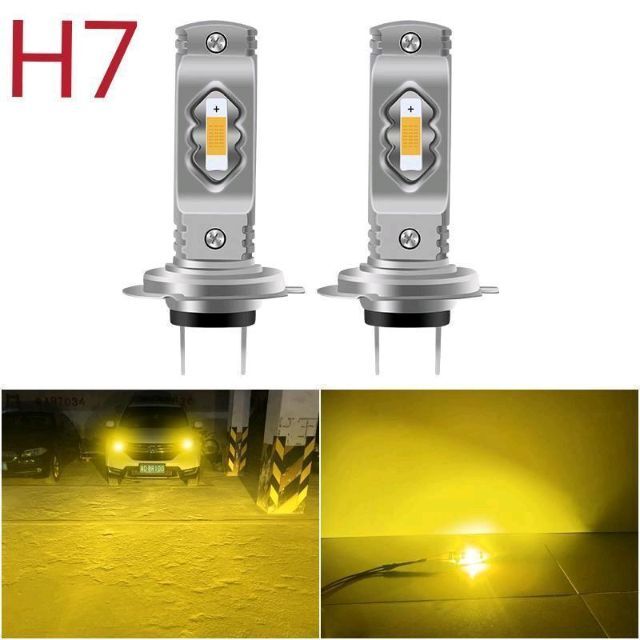 C157 LED ヘッドライト フォグランプ H7 72W イエロー 黄光のサムネイル