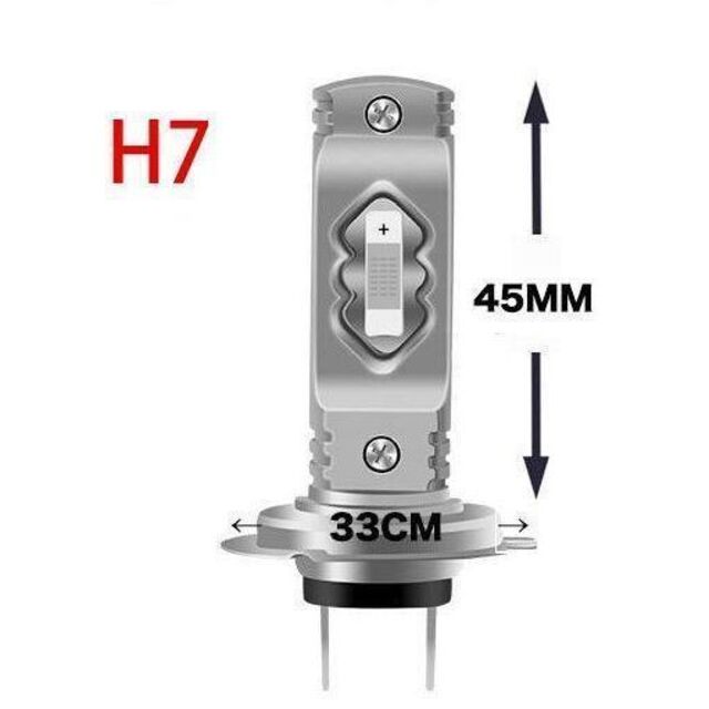 C157 LED ヘッドライト フォグランプ H7 72W イエロー 黄光 自動車/バイクの自動車(車種別パーツ)の商品写真