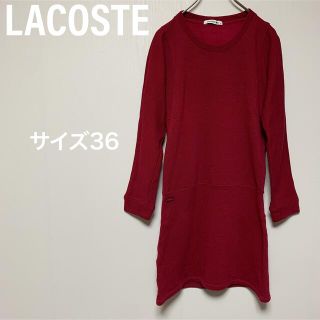 ラコステ(LACOSTE)のラコステ　LACOSTE ワンピース　膝丈　伸縮性あり　長袖　チュニック(ひざ丈ワンピース)