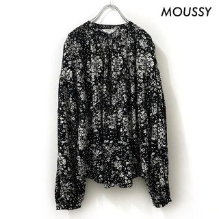 マウジー(moussy)のMOUSSY マウジー★フラワーブラウス 長袖 ブラック 黒(シャツ/ブラウス(長袖/七分))