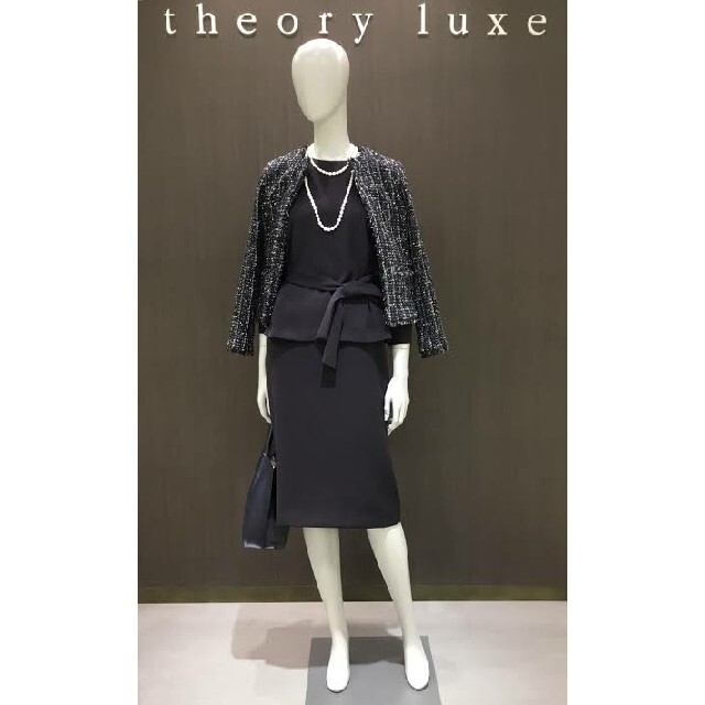 theory luxe 20SS ツイード ノーカラージャケット