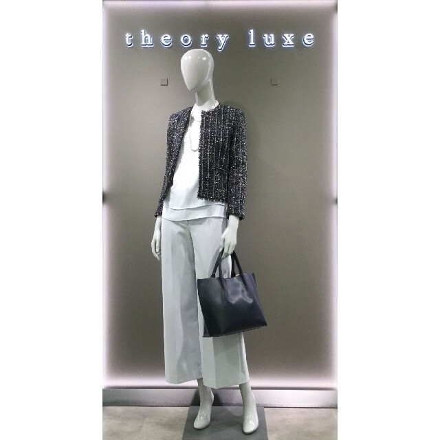 theory luxe 20SS ツイード ノーカラージャケット