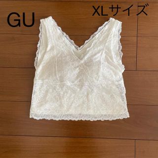 ジーユー(GU)のGU ブラフィールレースタンクトップ　　　　【新品未使用】(タンクトップ)