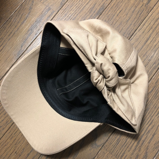 GU(ジーユー)のGU キャップ バックリボン ベージュ  レディースの帽子(キャップ)の商品写真