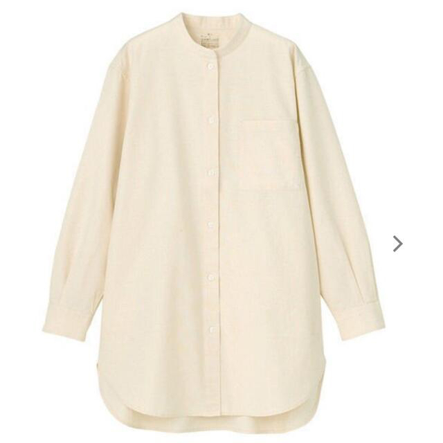 MUJI (無印良品)(ムジルシリョウヒン)の無印良品 洗いざらしオックスチュニック XS〜S 生成  レディースのトップス(チュニック)の商品写真