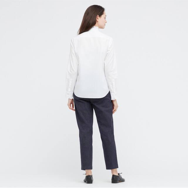 UNIQLO(ユニクロ)のユニクロ（UNIQLO）イネス（INES）コラボ　コットンフリルシャツ レディースのトップス(シャツ/ブラウス(長袖/七分))の商品写真