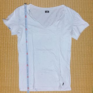 ルグランブルー(LGB)のルグランブルー　汚し加工オフホワイトバギーカットソー　サイズ0(Tシャツ/カットソー(半袖/袖なし))