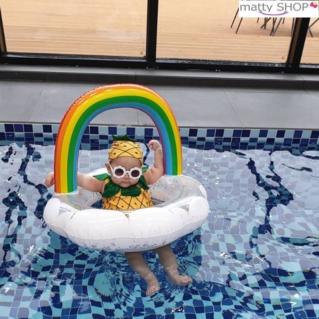 レインボーフロート 浮き輪 子供用 キッズ/ベビー/マタニティのおもちゃ(その他)の商品写真