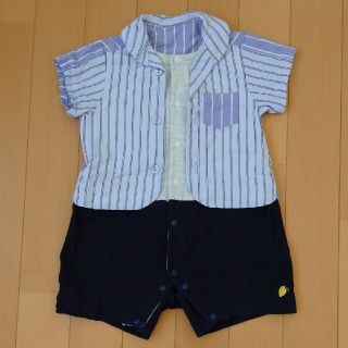 エフオーキッズ(F.O.KIDS)のアプレレクール ベビー服 BOY'S チェック＆ストライプ 半袖 ロンパース a(ロンパース)