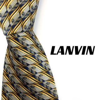 ランバン(LANVIN)の【3010】美品！ランバン　ネクタイ　リーフ柄(ネクタイ)