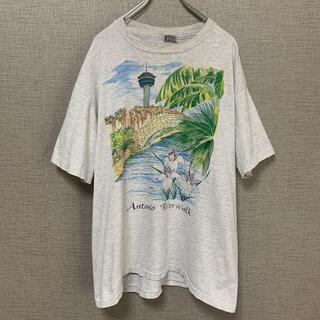 90s ビンテージ　anvil アメリカ製　USA製　tee フォト　アート(Tシャツ/カットソー(半袖/袖なし))