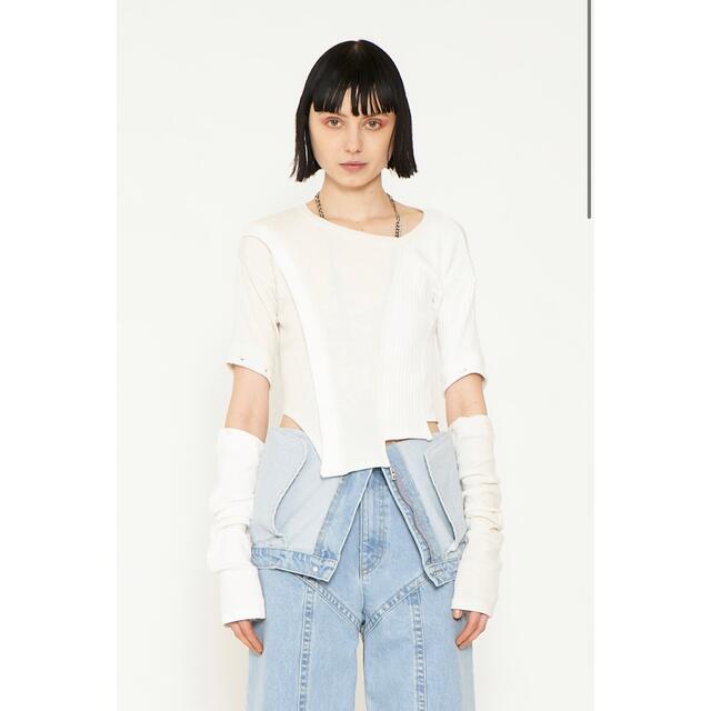 【新品】viavanda 2WAY SWITCHING RIB KNIT TOP