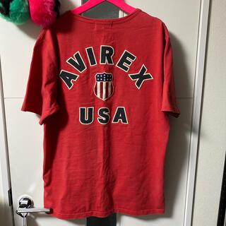AVIREX - AVIREX tシャツ XL  アカ　バッグロゴ