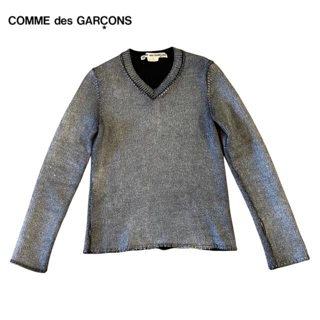 【未使用に近い】Comme des Garcon ラメ ニット グリッター 銀色