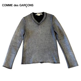 コムデギャルソン(COMME des GARCONS)の【未使用に近い】Comme des Garcon ラメ ニット グリッター 銀色(ニット/セーター)