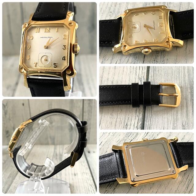 【美品】HAMILTON ハミルトン 腕時計 ゴールド バグリ スモセコ