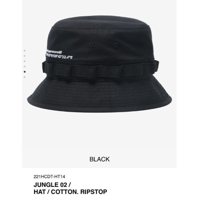 BLACK L 22SS WTAPS JUNGLE 02 / HAT / COT BLACK L 22SS WTAPS JUNGLE 02 / HAT / COT