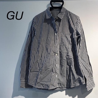 ジーユー(GU)のGU ギンガムチェック シャツ 長袖 S(シャツ/ブラウス(長袖/七分))