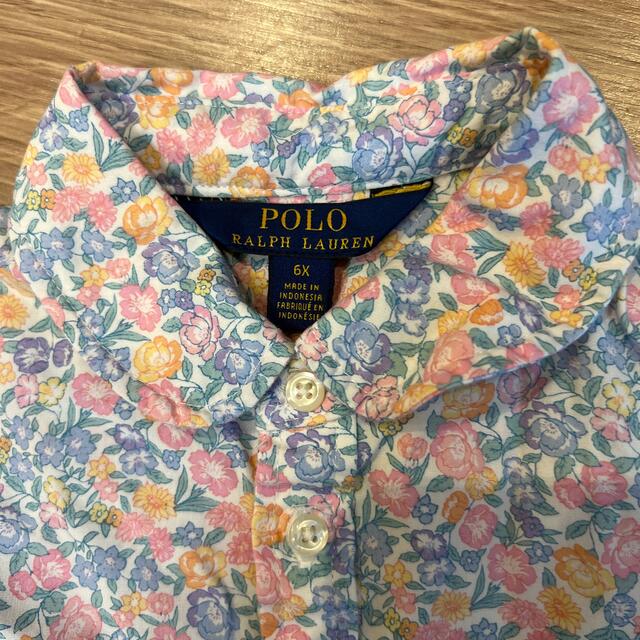 Ralph Lauren(ラルフローレン)の新品 ラルフローレン☆花柄 シャツワンピース 120 130 キッズ/ベビー/マタニティのキッズ服女の子用(90cm~)(ワンピース)の商品写真