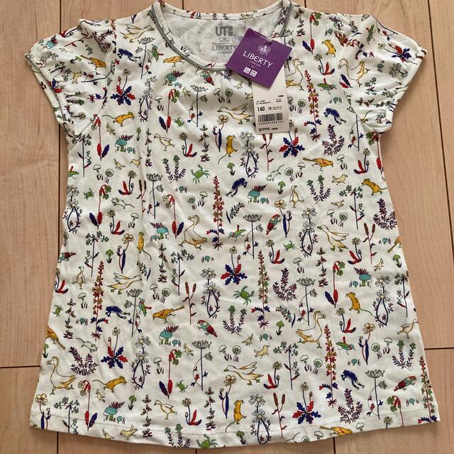 UNIQLO(ユニクロ)のUNIQLOリバティTシャツ キッズ/ベビー/マタニティのキッズ服女の子用(90cm~)(Tシャツ/カットソー)の商品写真