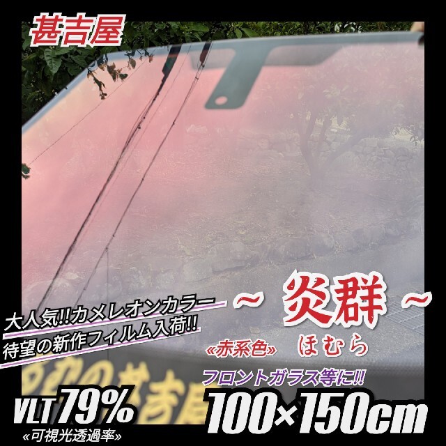 《新品》炎群ほむら/カメレオンティント/赤系色/縦100×横150㎝