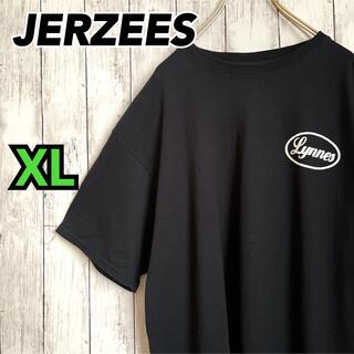 ジャージーズ(JERZEES)のシンプルデザイン ジャージーズ XL オーバーサイズ 黒 ブラック ゆるダボ古着(Tシャツ/カットソー(半袖/袖なし))