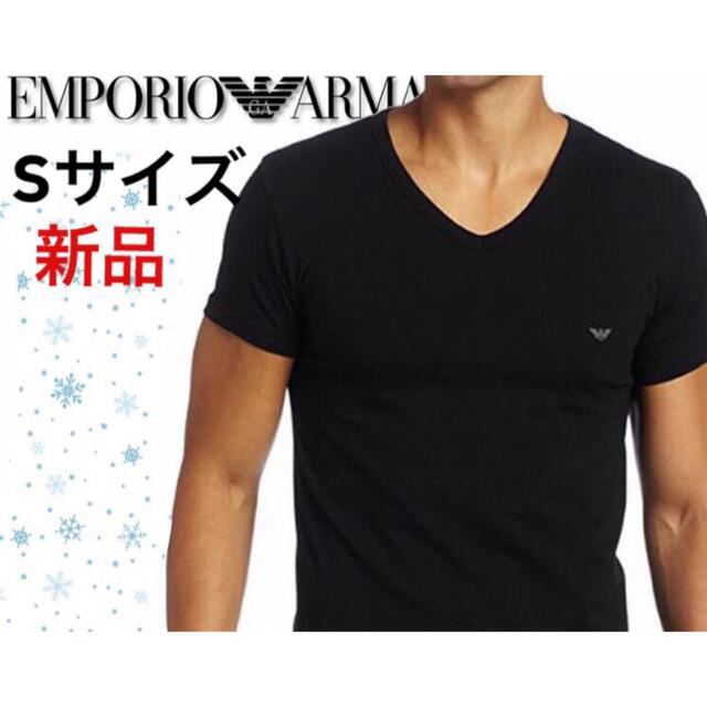 Emporio Armani(エンポリオアルマーニ)の【新品/未使用】アルマーニ メンズ半袖Ｔシャツ110856 ブラック 黒Sサイズ メンズのトップス(Tシャツ/カットソー(半袖/袖なし))の商品写真