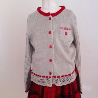 ファミリア(familiar)のファミリア  透かし編みカーデ 120(その他)
