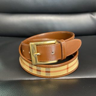 バーバリー(BURBERRY)の【大人気】バーバリー　ベルト　ノバチェック　金具　ホースロゴ　シャドーホース(ベルト)