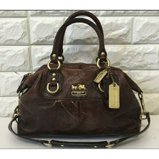 COACH ショルダーバッグ マディソン レザー ブラック 2way 袋付き