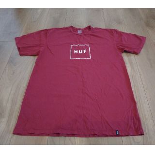 ハフ(HUF)の値下げ！　HUF ESSENTIAL BOX LOGO S/S Tシャツ　エンジ(Tシャツ/カットソー(半袖/袖なし))