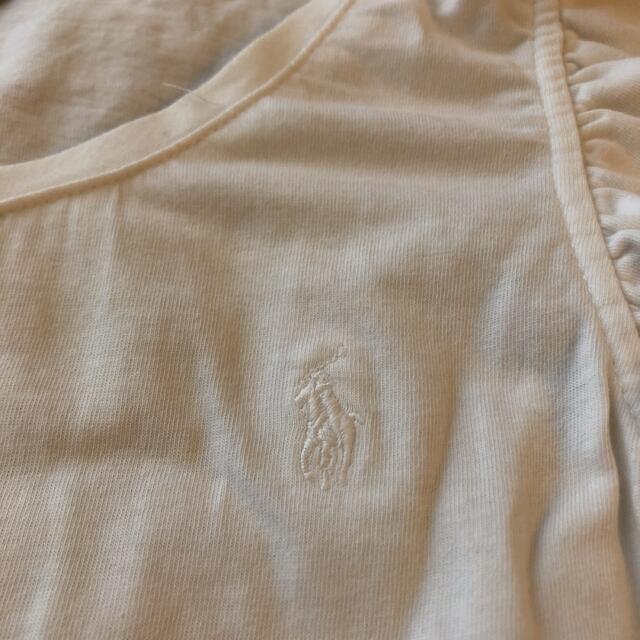 POLO RALPH LAUREN(ポロラルフローレン)のポロ ラルフローレン　袖フリル白色Tシャツ  XL(16)  160cm キッズ/ベビー/マタニティのキッズ服女の子用(90cm~)(Tシャツ/カットソー)の商品写真