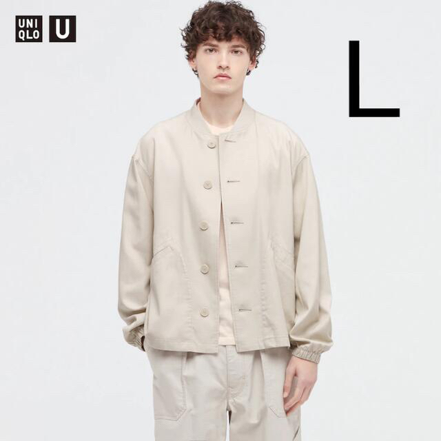 UNIQLO U 22SS  リブ ブルゾン ナチュラル L