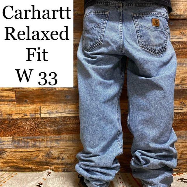 有名な高級ブランド Carhartt Carharttカーハートw33デニムバギーパンツジーパン古着メンズライトブルー デニム ジーンズ S Hail Qa