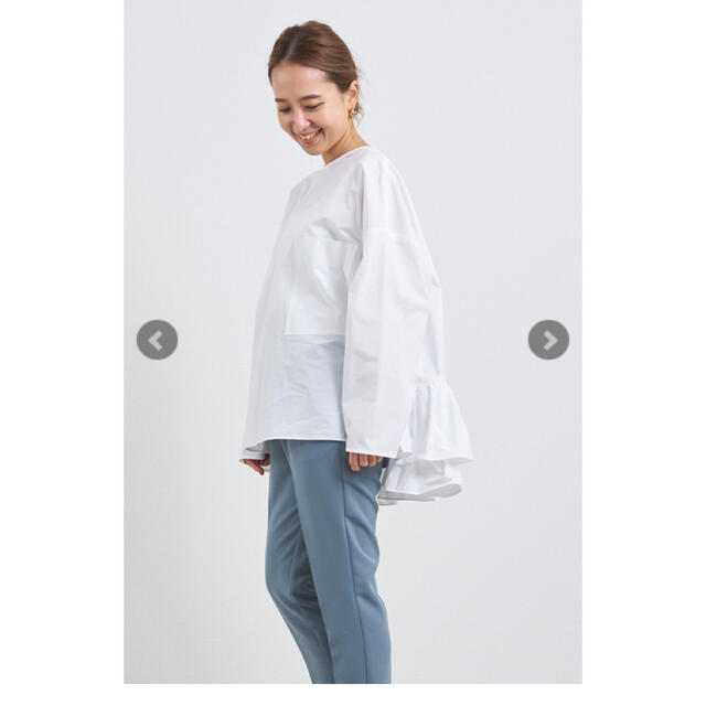 IENA - 新品 yori ヨリ バックフリルブラウス ホワイトの通販 by