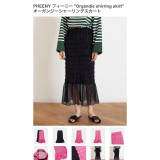 ビューティアンドユースユナイテッドアローズ(BEAUTY&YOUTH UNITED ARROWS)のPHEENY フィーニー オーガンジーシャーリングスカート(ロングスカート)